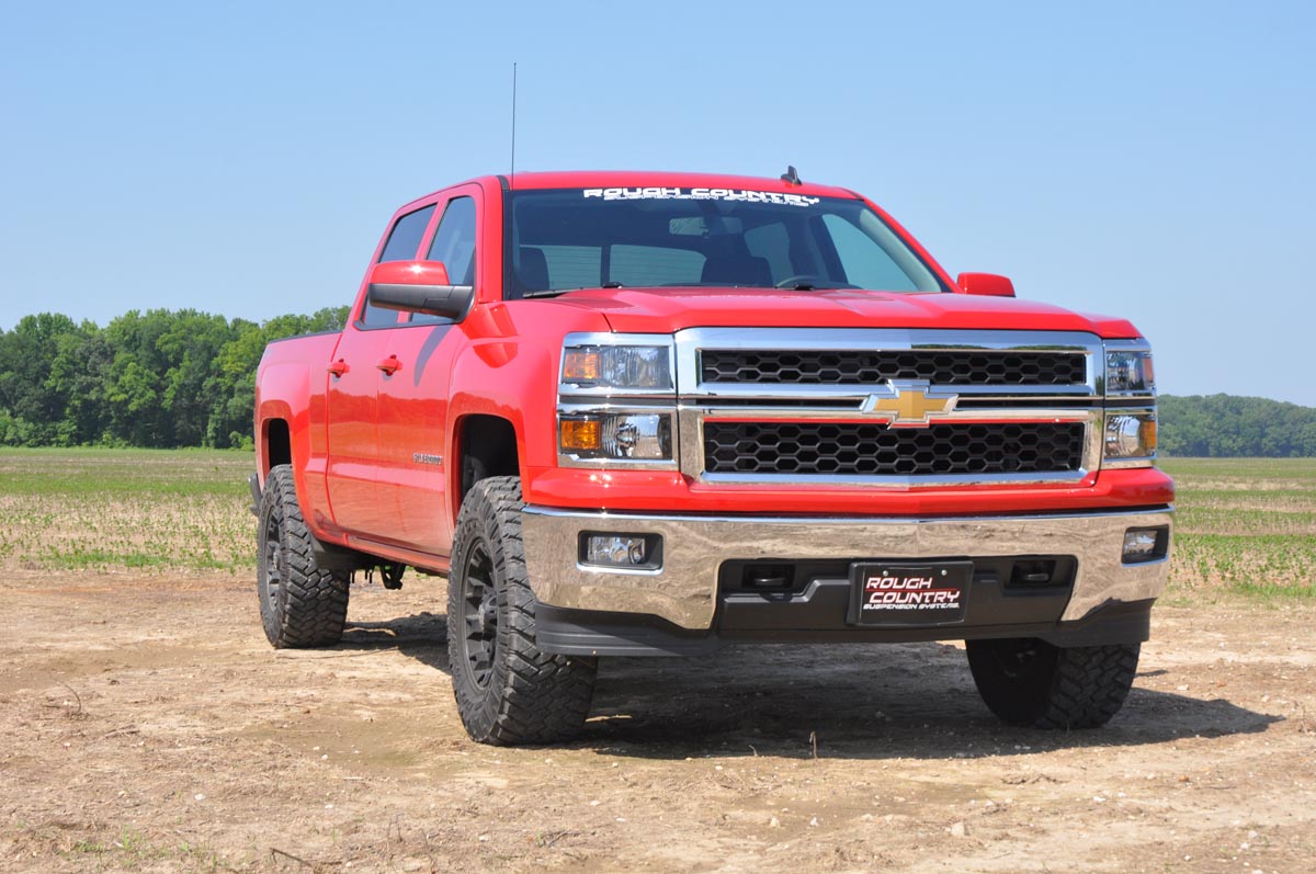 Rough Country - 2.5 Inch Leveling Kit - Stamped Steel - Chevy/GMC Sierra 1500 (16-18)/Silverado 1500 (07-18) - 1312 for 2016-