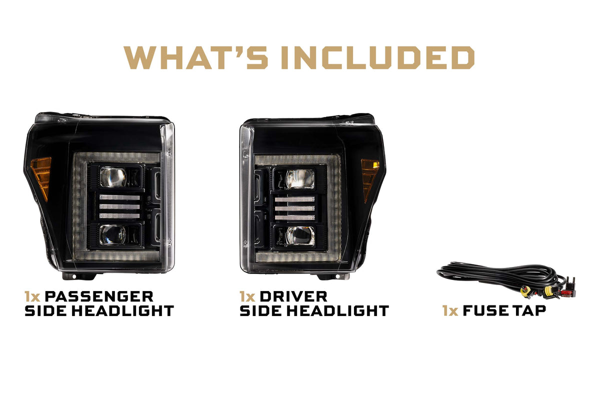 Morimoto - XB Hybrid LED Headlights: Ford Super Duty (11-16) (Pair / ASM) - LF553.2