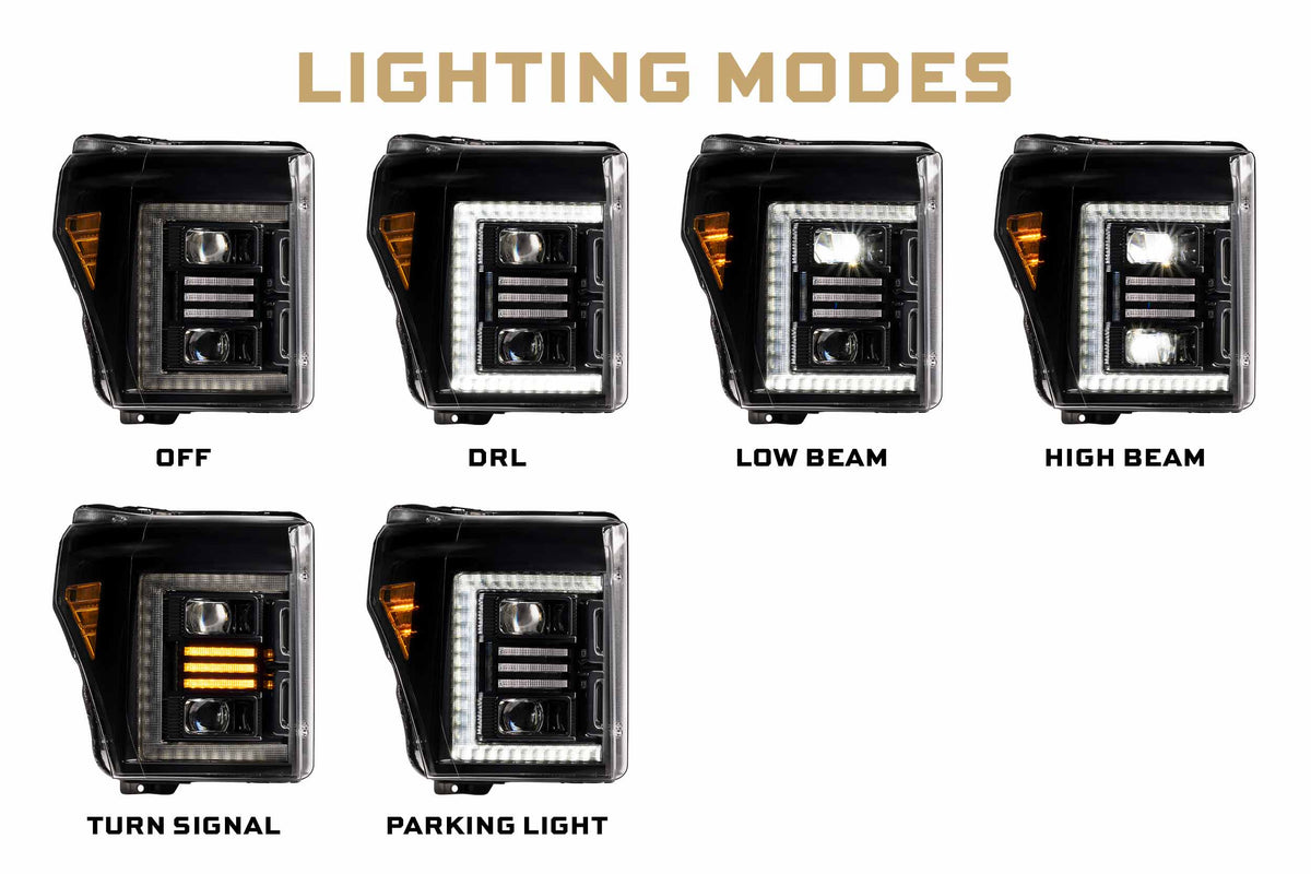 Morimoto - XB Hybrid LED Headlights: Ford Super Duty (11-16) (Pair / ASM) - LF553.2