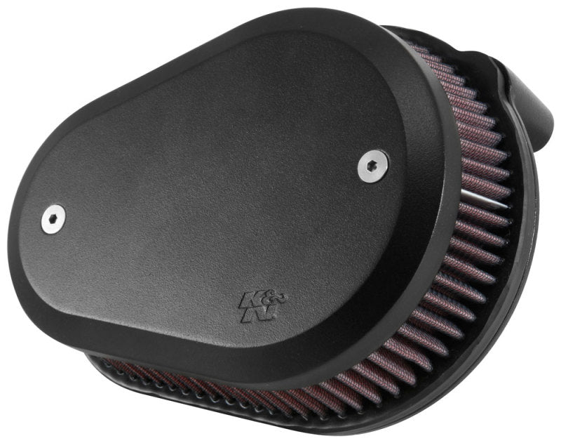 K&amp;N 00-16 Harley Davidson Street Metal Intake System Flare Black - RK-3932B