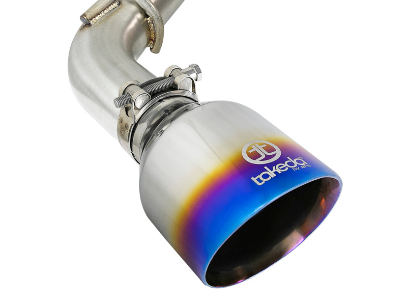 aFe Takeda 2.5in 304 SS Axle-Back Exhaust w/ Blue Flame Tips 16-18 Infiniti Q50 V6-3.0L (tt) - 49-36130NM-L
