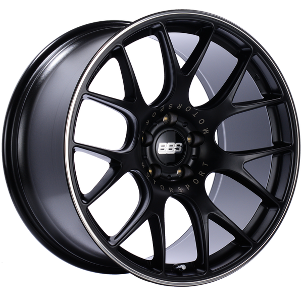 BBS CH-R 20x10.5 5x115 ET25 CB71.4 Satin Black Polished Rim Protector Wheel - CH116BPO by BBS
