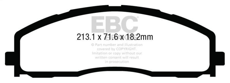 EBC 13+ Ford F250 (inc Super Duty) 6.2 (2WD) Yellowstuff Front Brake Pads - DP43015R