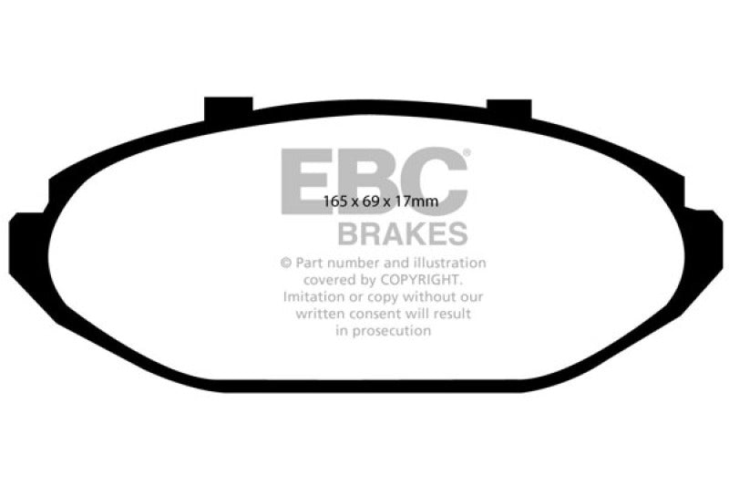 EBC 98-02 Ford Crown Victoria 4.6 (Phenolic PisTons) Ultimax2 Front Brake Pads - UD748