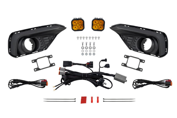 Diode Dynamics 2024 Ford Mustang EcoBoost SS3 Add-On Fog Lamp Kit  Yellow Max - DD7966 for 2024-2026 Ford Mustang - front vie