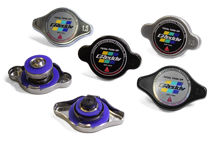 GReddy - GReddy High Pressure Radiator Cap(s) - 1.3kg/cm2 - polished/black - 13911003