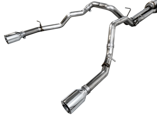 AWE 25+ RAM 1500 3.0TT 0FG Catback Touring Exhaust - Chrome Silver Tips - 3015-32530 for 2025 Ram 1500 - front view