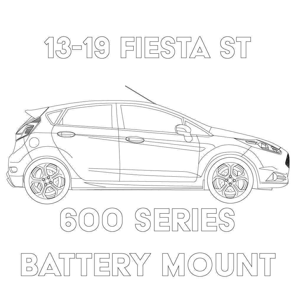 Mele Design - 2013+ Ford Fiesta ST Battery Mount for 2014-2019 Ford Fiesta ST - angle view