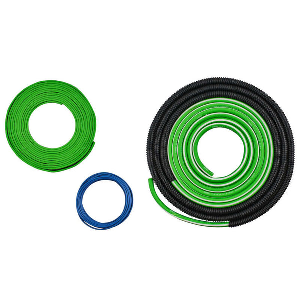 DS18 4-GA Amplifier Install Kit Advance- Green - AKIT4.GR - front view