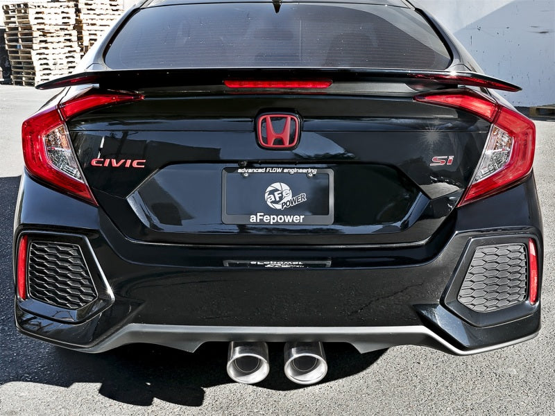 aFe Takeda 3in 304 SS Cat-Back Exhaust System w/ Polished Tips 2017 Honda Civic Si I4 1.5L (t) - 49-36618-P