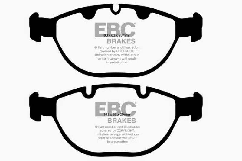 EBC 02-04 BMW X5 4.6 Greenstuff Front Brake Pads - DP61472
