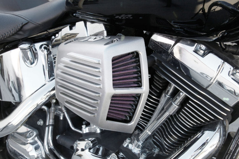 K&amp;N Street Metal Intake System 08-16 Harley Davidson Shaker Silver H/D Touring Models - RK-3951S