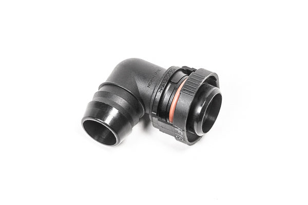 Radium Engineering 19mm Male to 90deg 3/4in Barb V2 Quick Connect Fitting - 14-0668