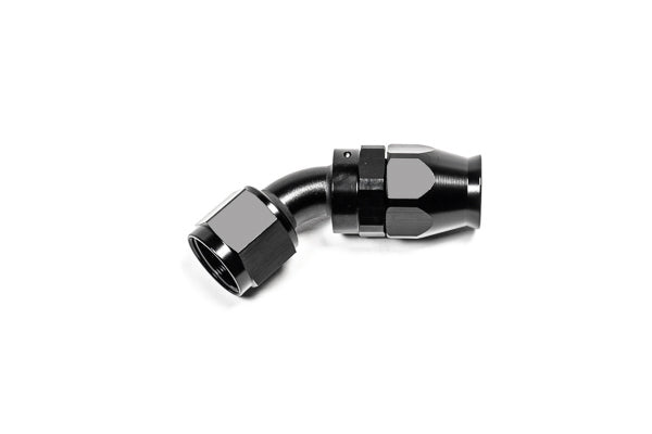Radium Engineering 10AN Hose End 45 Degree PTFE - BLACK - 14-1632