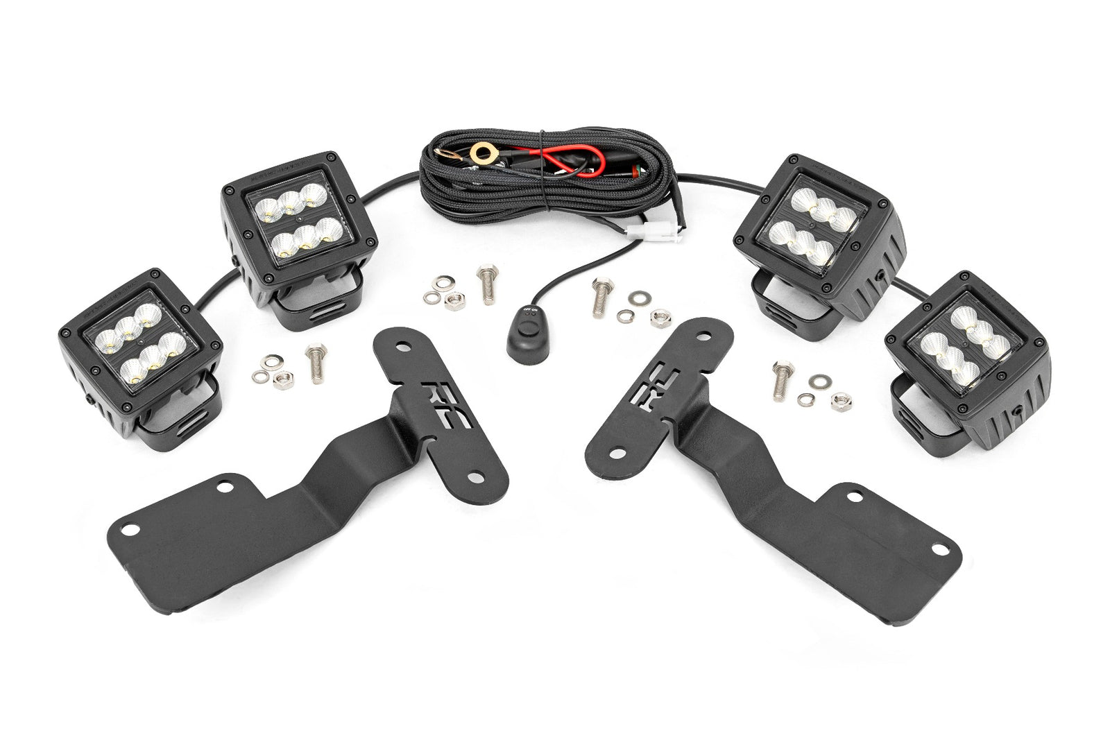 LED Light Kit | Ditch Mount | Dual 2" Black Pairs | Flood | Subaru Forester (14-18)