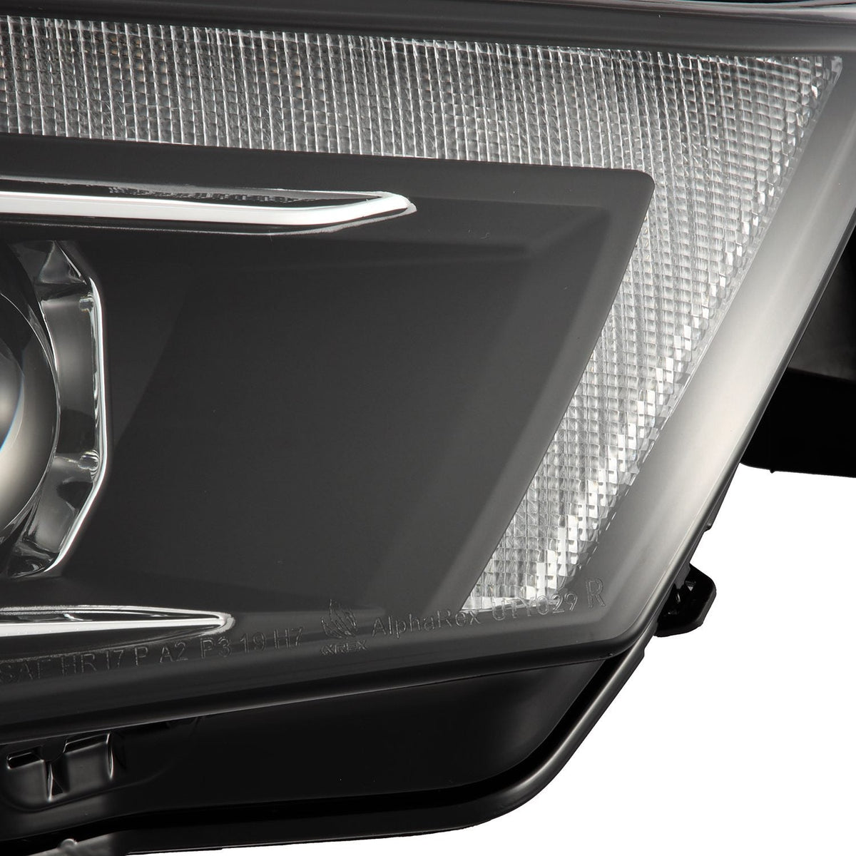 AlphaRex 14-22 Toyota 4Runner PRO-Series Projector Headlights Jet Black w/Seq. Sig. + DRL - 880816 by AlphaRex - close-up