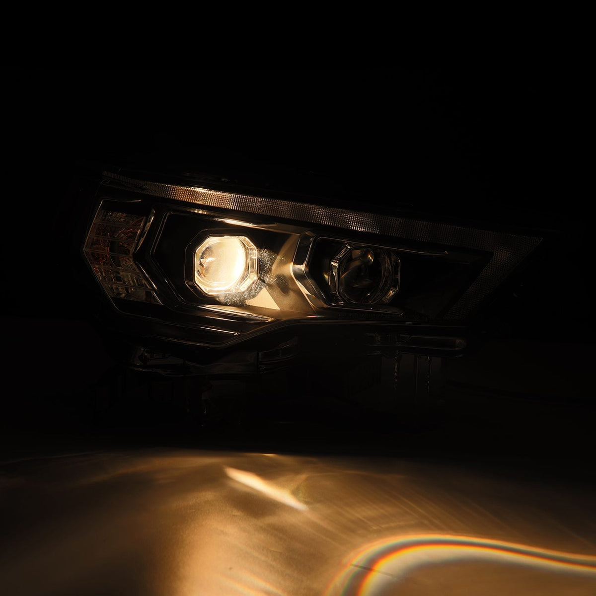 AlphaRex 14-22 Toyota 4Runner PRO-Series Projector Headlights Jet Black w/Seq. Sig. + DRL - 880816 by AlphaRex - installed vi