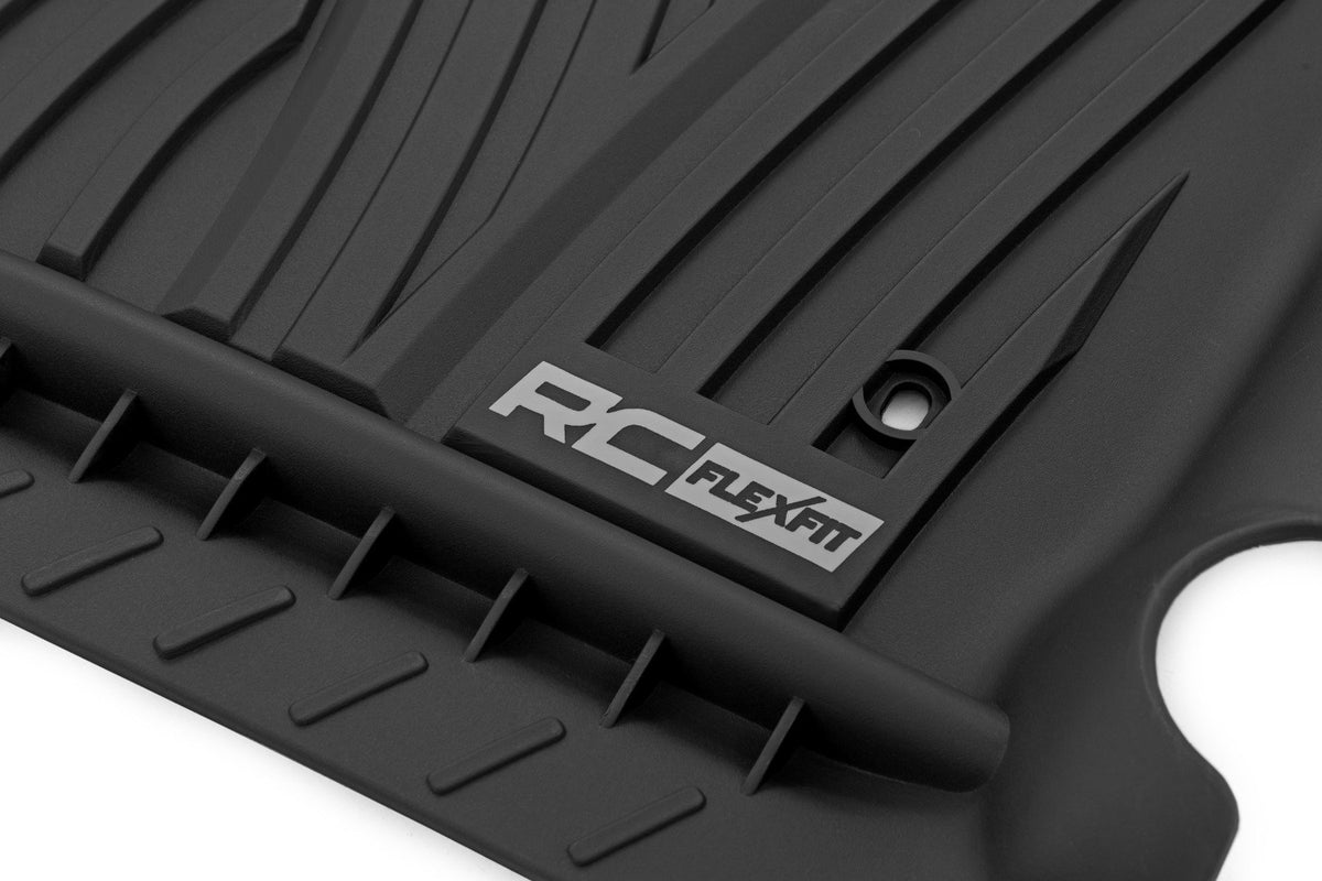 Rough Country - Floor Mats - FR - Double Cab - Toyota Tundra 2WD/4WD (2014-2021) - FF-7141 for 2014-2021 Toyota Tundra - angl