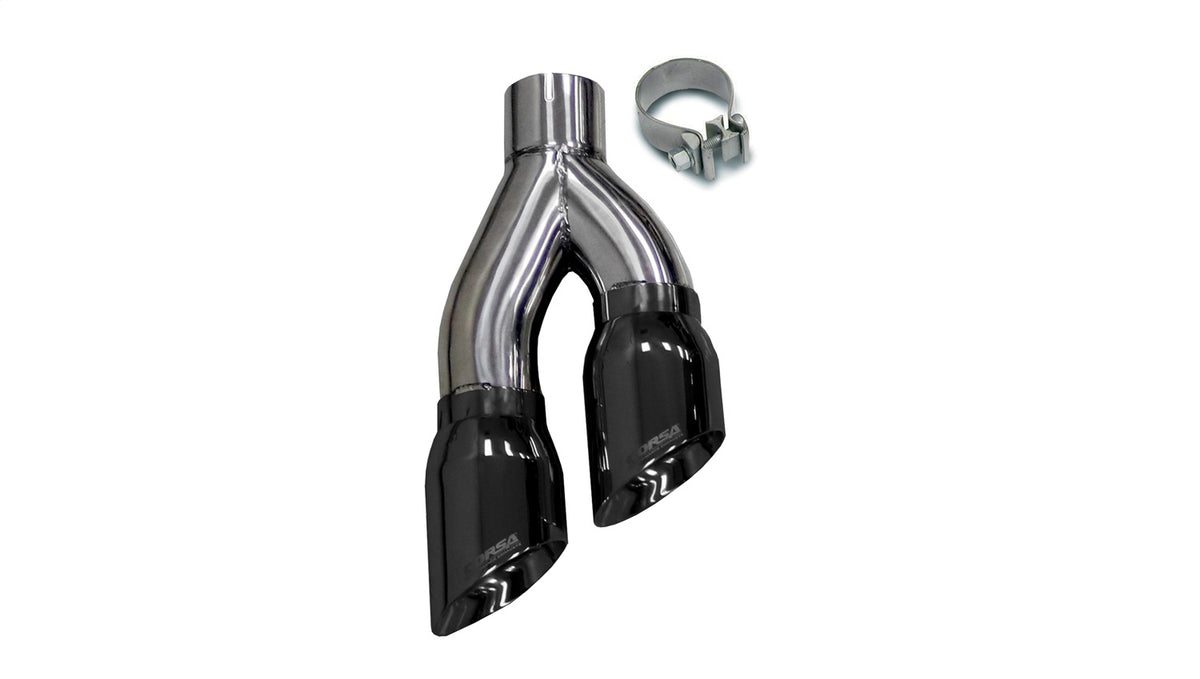 Corsa Universal Stainless Steel Exhaust Single Side Exit w/ 4in Black PVD Pro-Series Tip - 14031BLK