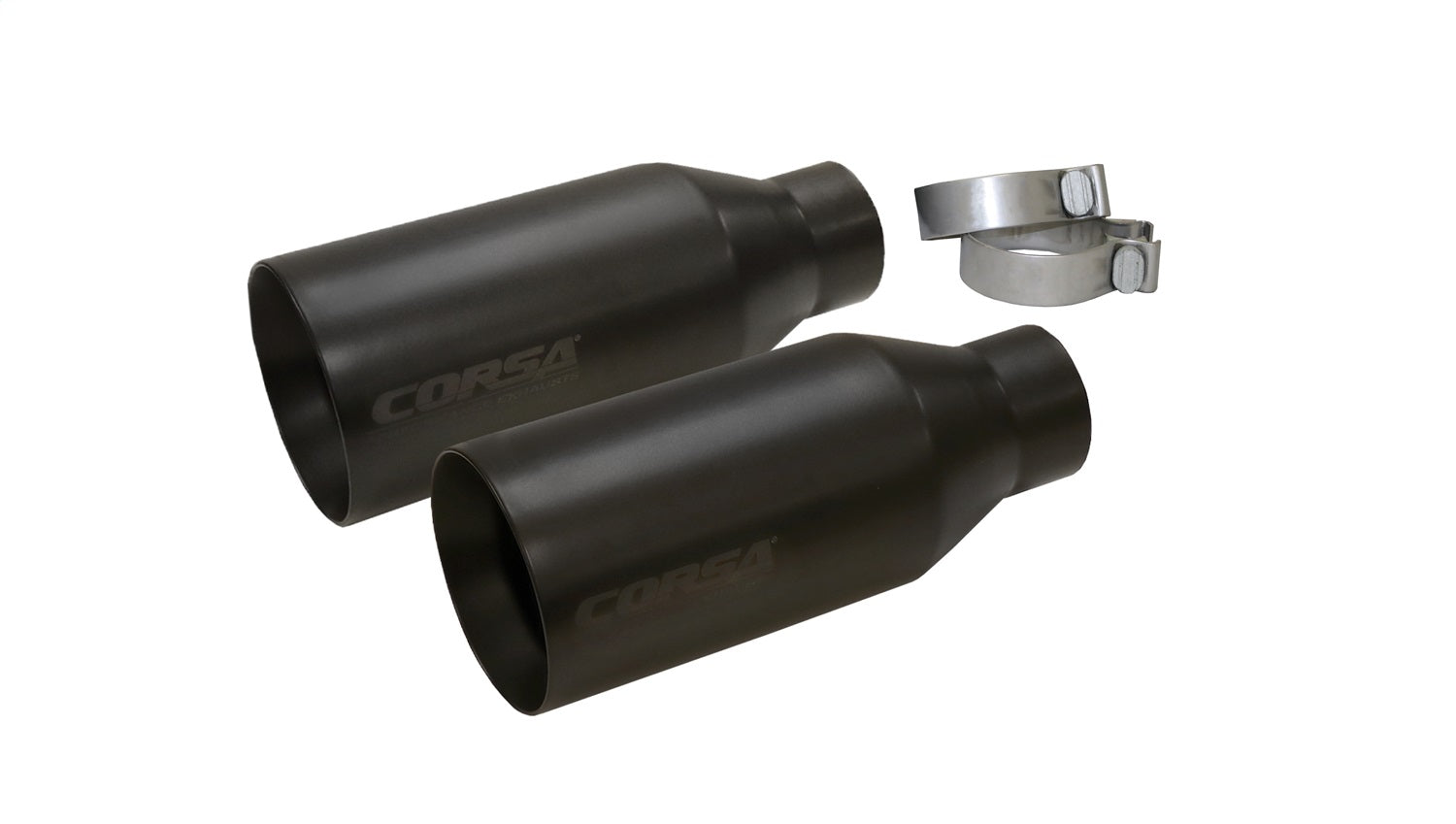 Corsa 2017 Ford F-150 Raptor 3in Inlet / 5in Outlet Black Cerakote Tip Kit (For Corsa Exhaust Only) - 14051BPC