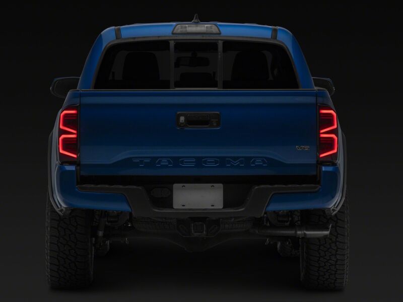 Raxiom 16-23 Toyota Tacoma ST LED Tail Lights- Black Housing- Smoked Lens - TT42787 - angle view