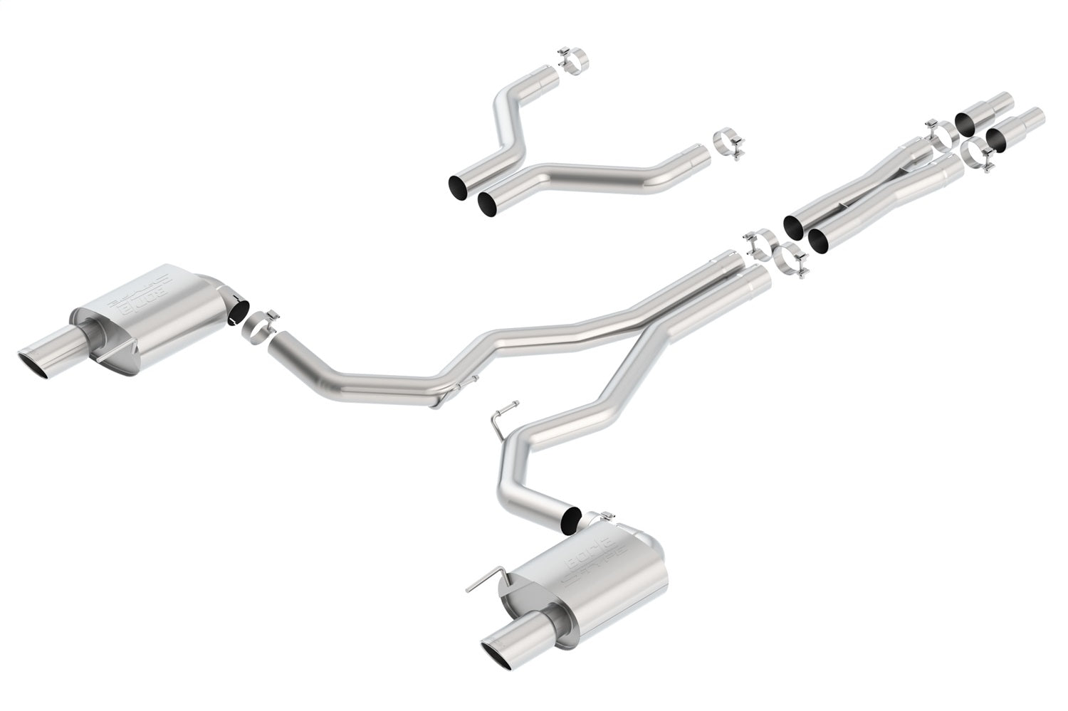 Borla S-Type Cat-Back 15-17 Ford Mustang GT 5.0L V8 MT/AT 3in pipe 4in tip