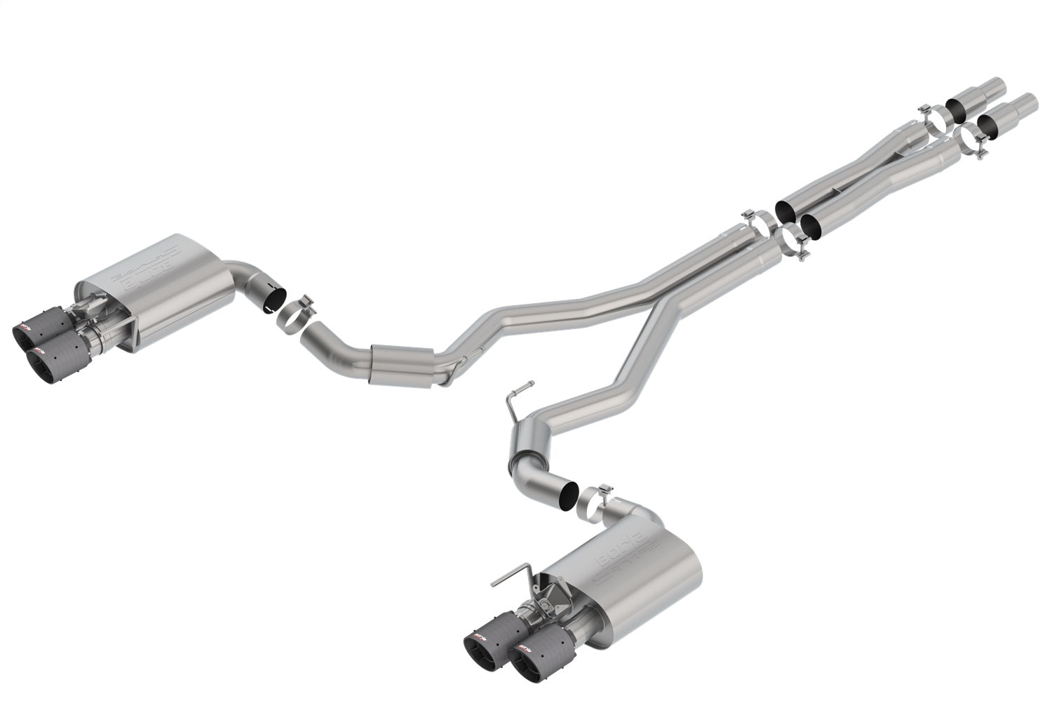 Borla 18-23 Ford Mustang GT 5.0L AT/MT 3in S-Type Catback Exhaust w/ Valves (Carbon Fiber Black Tip)