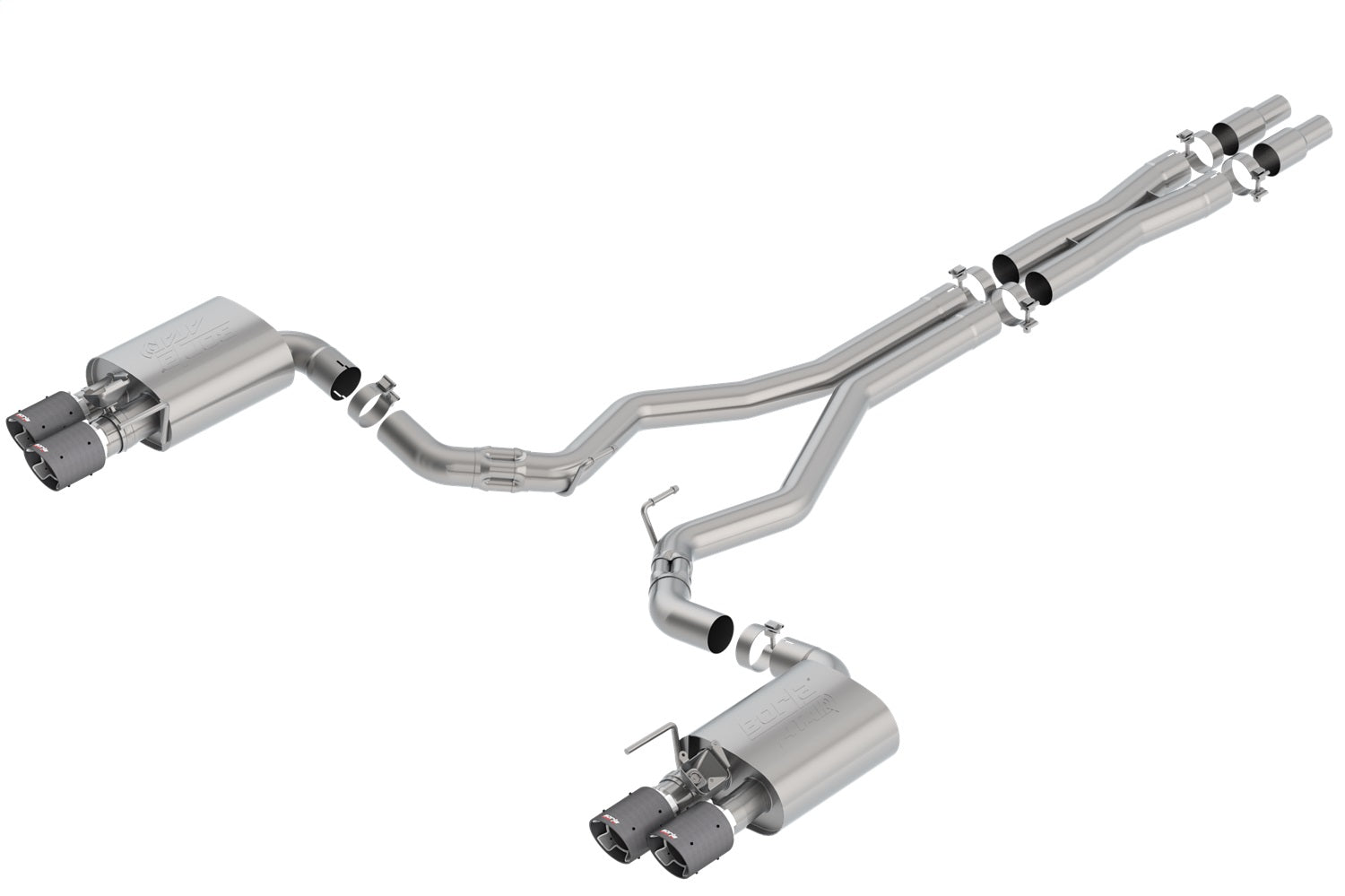 Borla 18-23 Ford Mustang GT 5.0L AT/MT 3in Atak Catback Exhaust w/ Valves (Carbon Fiber Tip)