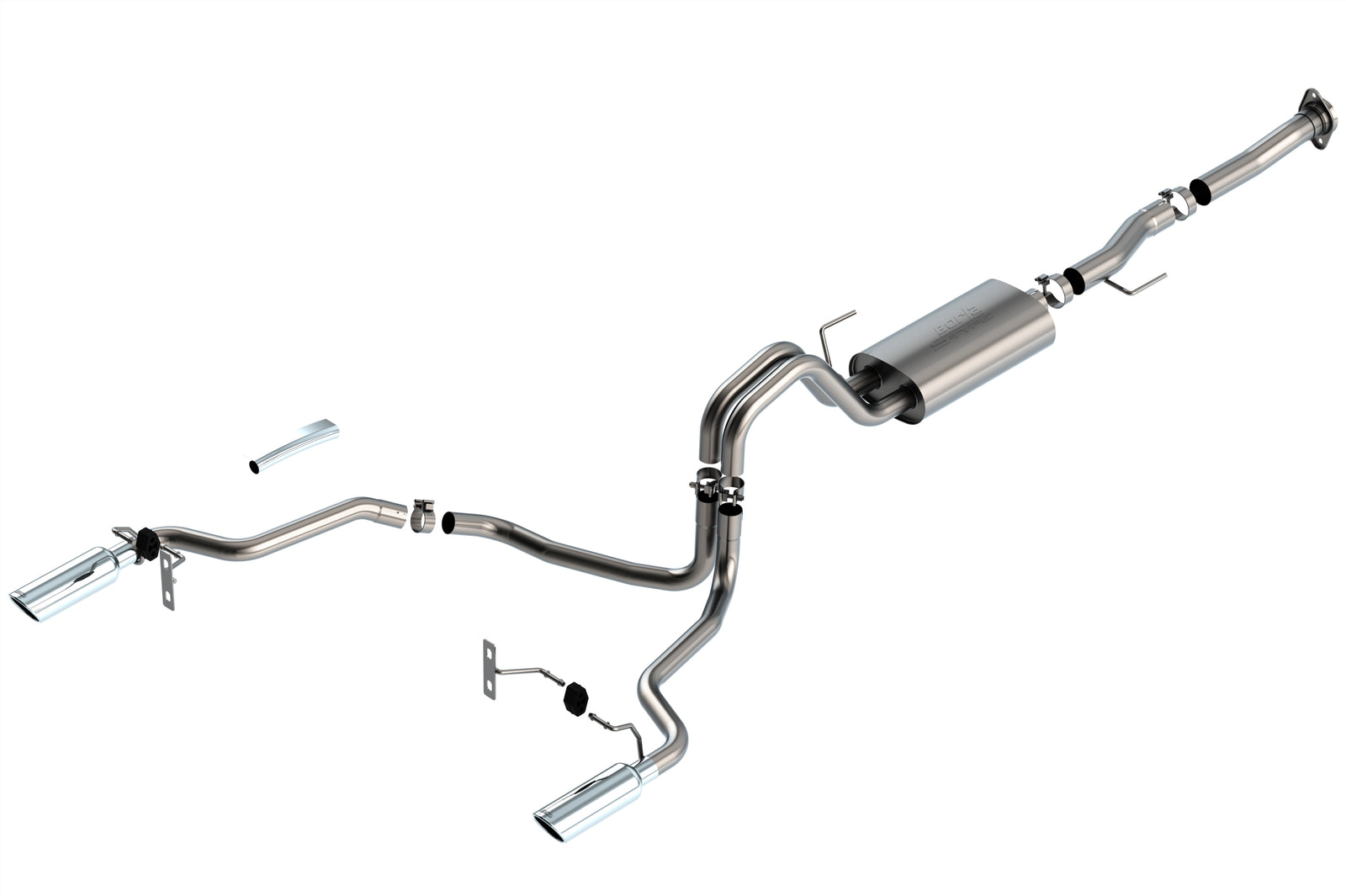 Borla F-150 2021 5.0L 2dr RC SB (122.8 WB) XL/XLT 3/2.25 SRE Cat-Back S-Type Chrome Tips