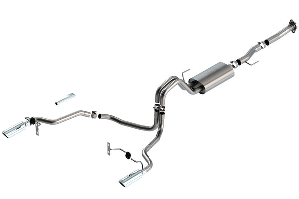 Borla F-150 2021 5.0L 2dr RC SB (122.8 WB) XL/XLT 3/2.25 SRE Cat-Back S-Type Chrome Tips