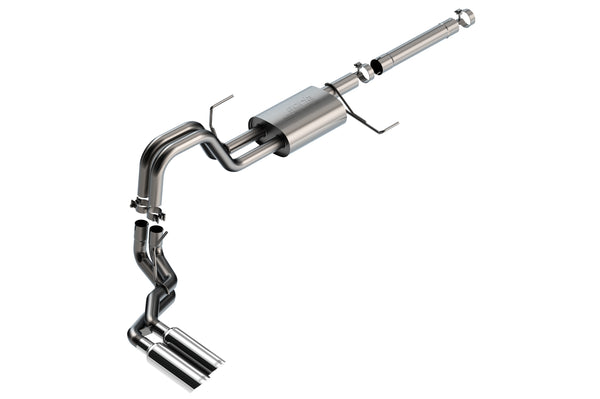 Borla 21-23 Ford F-150 Powerboost 3.5L V6 2WD & 4WD 4DR 3in, 2.25in S-TYPE Catback w/ Chrome Tips