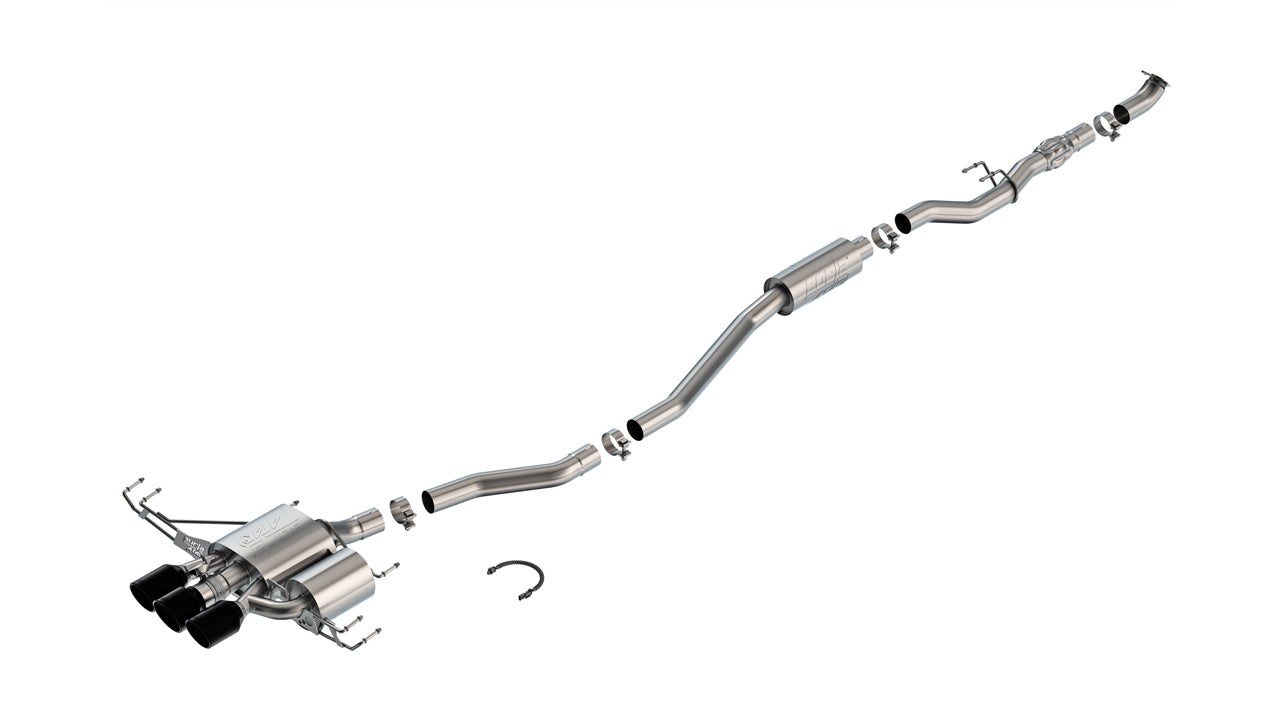 Borla 23-25 Honda Civic Type R MT ATAK Catback Exhaust w/ 4in Ceramic Black Tips