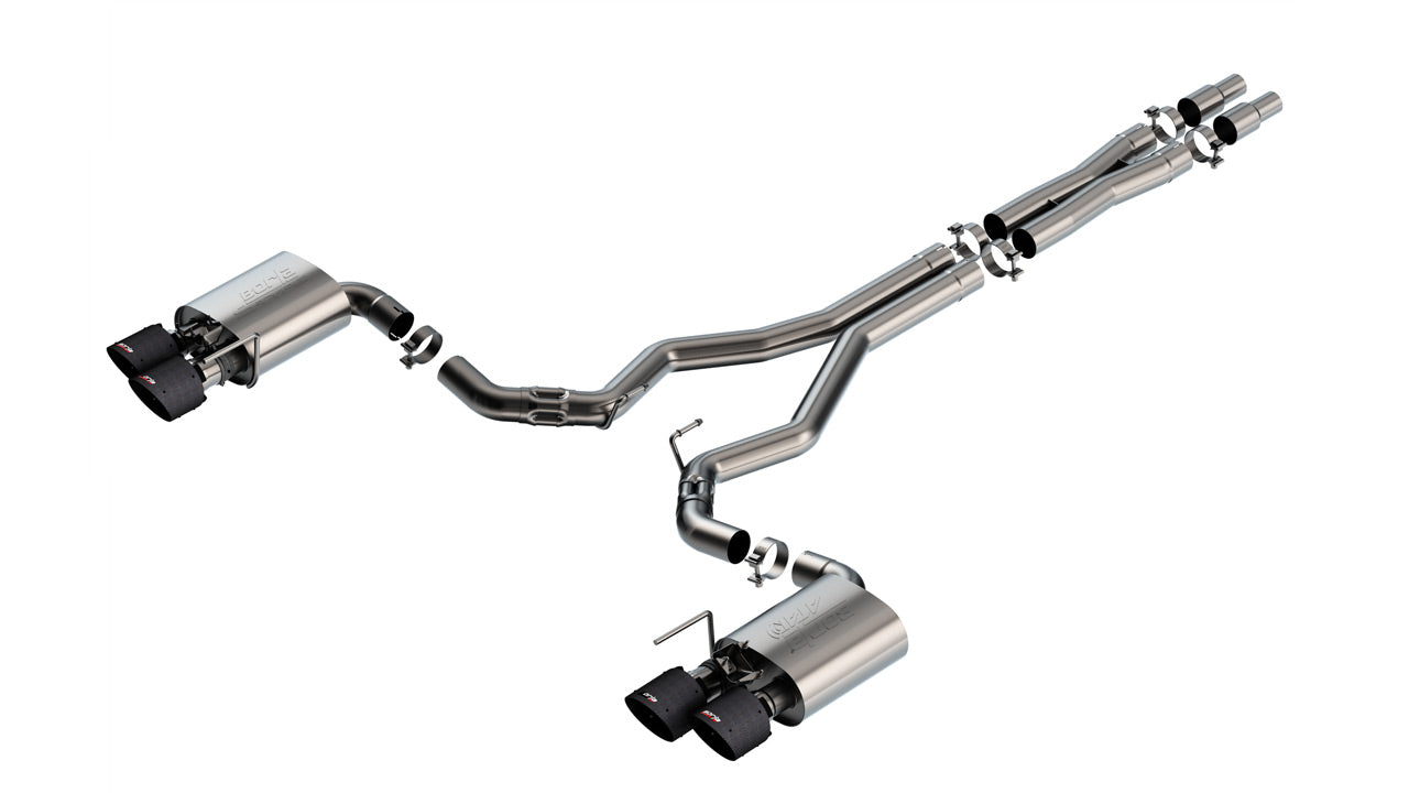 Borla 2024 Ford Mustang Dark Horse 5.0L V8 w/Active Exhaust ATAK Cat-Back Exhaust System