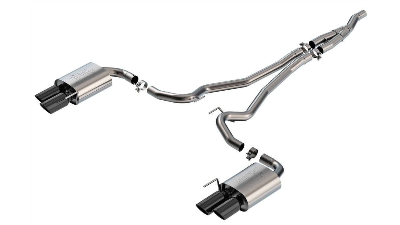 Borla 2024 Ford Mustang Ecoboost 2.3L ATAK Catback Exhaust Black Chrome w/ Quad Tip