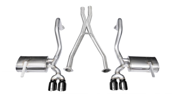 Corsa 1997-2004 Chevrolet Corvette C5 Z06 5.7L V8 Black Xtreme Cat-Back + XO Exhaust - 14114BLK
