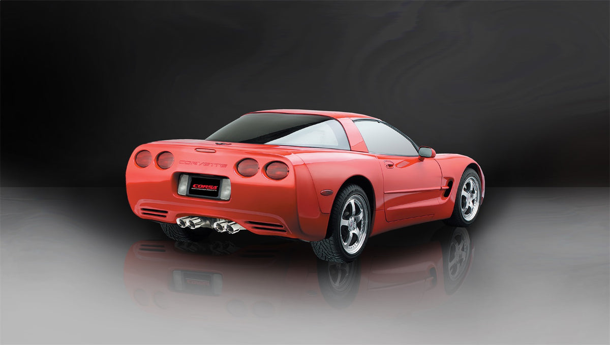Corsa 97-04 Chevrolet Corvette C5 Z06 5.7L V8 Polished Xtreme Cat-Back + XO Exhaust - 14114