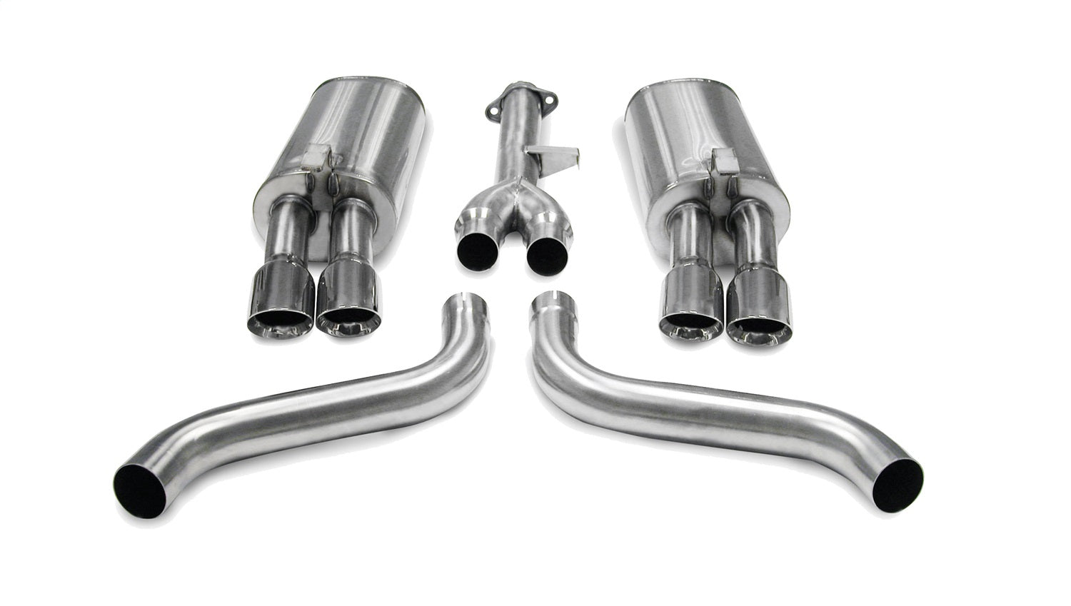 Corsa 86-91 Chevrolet Corvette C4 5.7L V8 L98 Polished Sport Cat-Back Exhaust - 14115