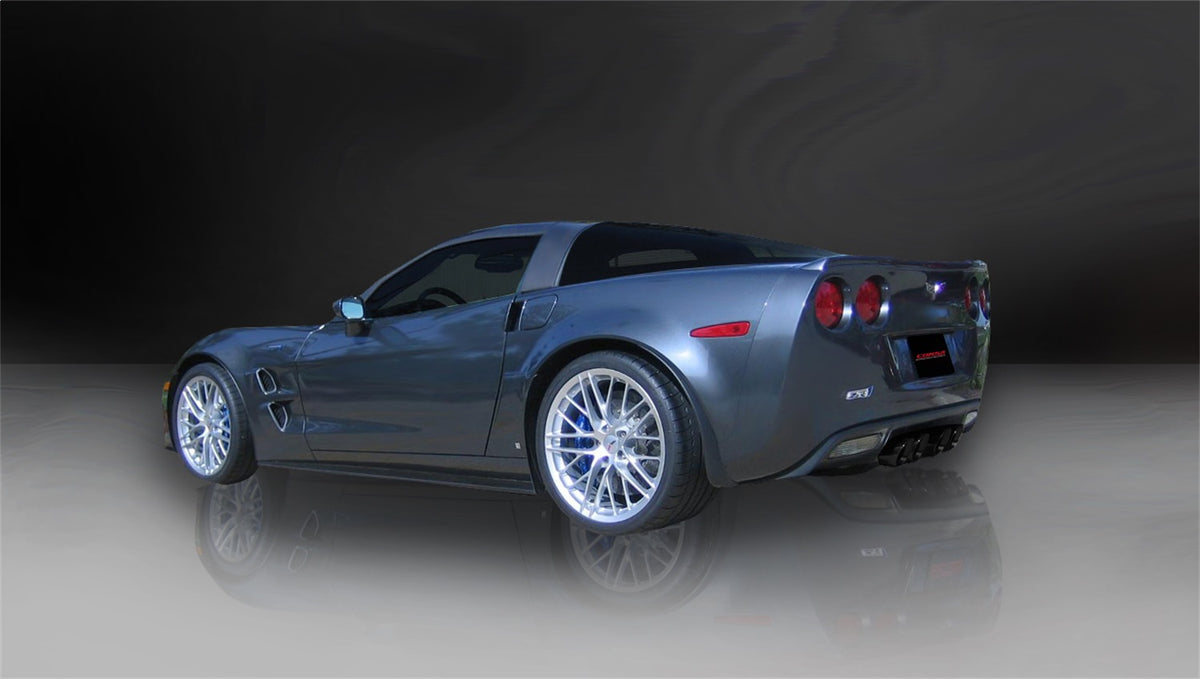Corsa 2012-2013 Chevrolet Corvette C6 Z06 7.0L V8 Black Sport Cat-Back Exhaust - 14164CB3BLK