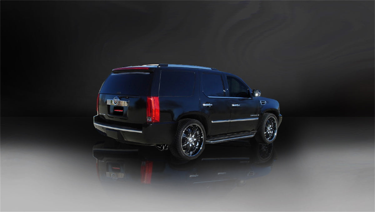 Corsa 2007-2010 Cadillac Escalade 6.2L V8 Black Sport Cat-Back Exhaust - 14202BLK