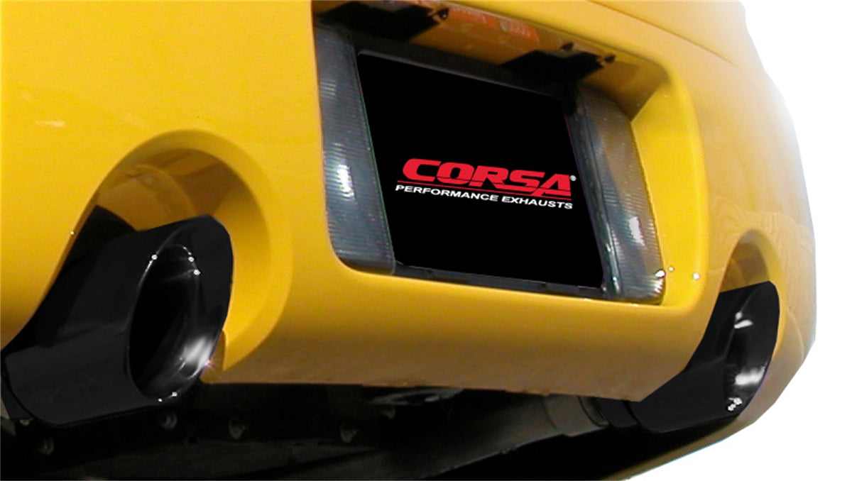 Corsa 2005-2006 Chevrolet SSR 5.3L V8 3in Cat-Back Dual Rear w Single 4in Black Pro-Series Tips - 14254BLK