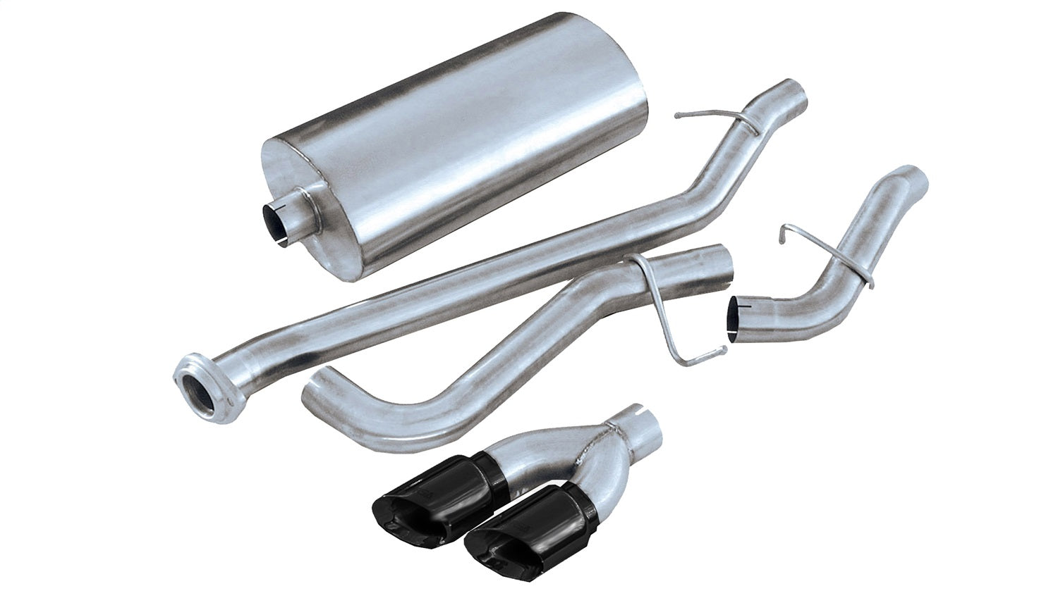 Corsa 1999-2006 GMC Sierra 4.8L V8 3in Cat-Back Single Side w Twin 4in Black Pro-Series Tips - 14260BLK