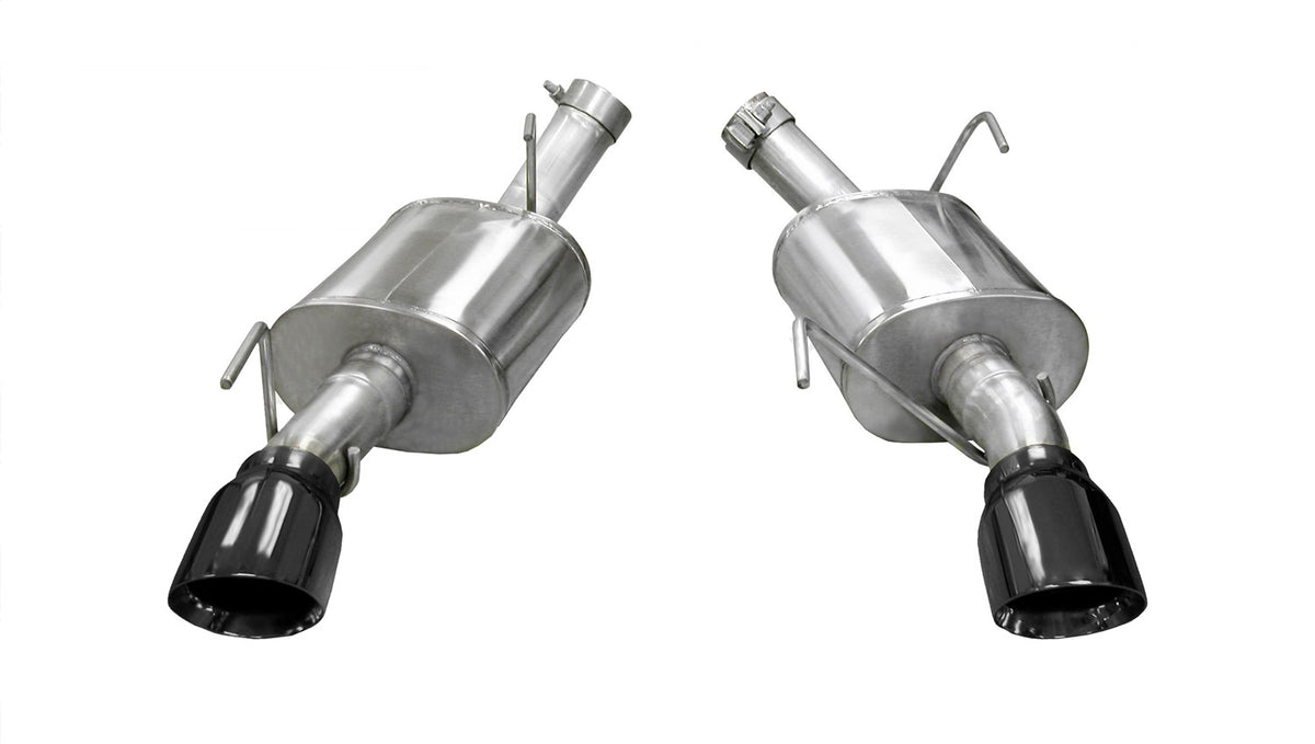 Corsa 2005-2010 Ford Mustang Shelby GT500 5.4L V8 Black Xtreme Axle-Back Exhaust - 14314BLK