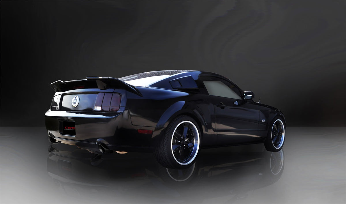 Corsa 2005-2010 Ford Mustang Shelby GT500 5.4L V8 Black Xtreme Axle-Back Exhaust - 14314BLK