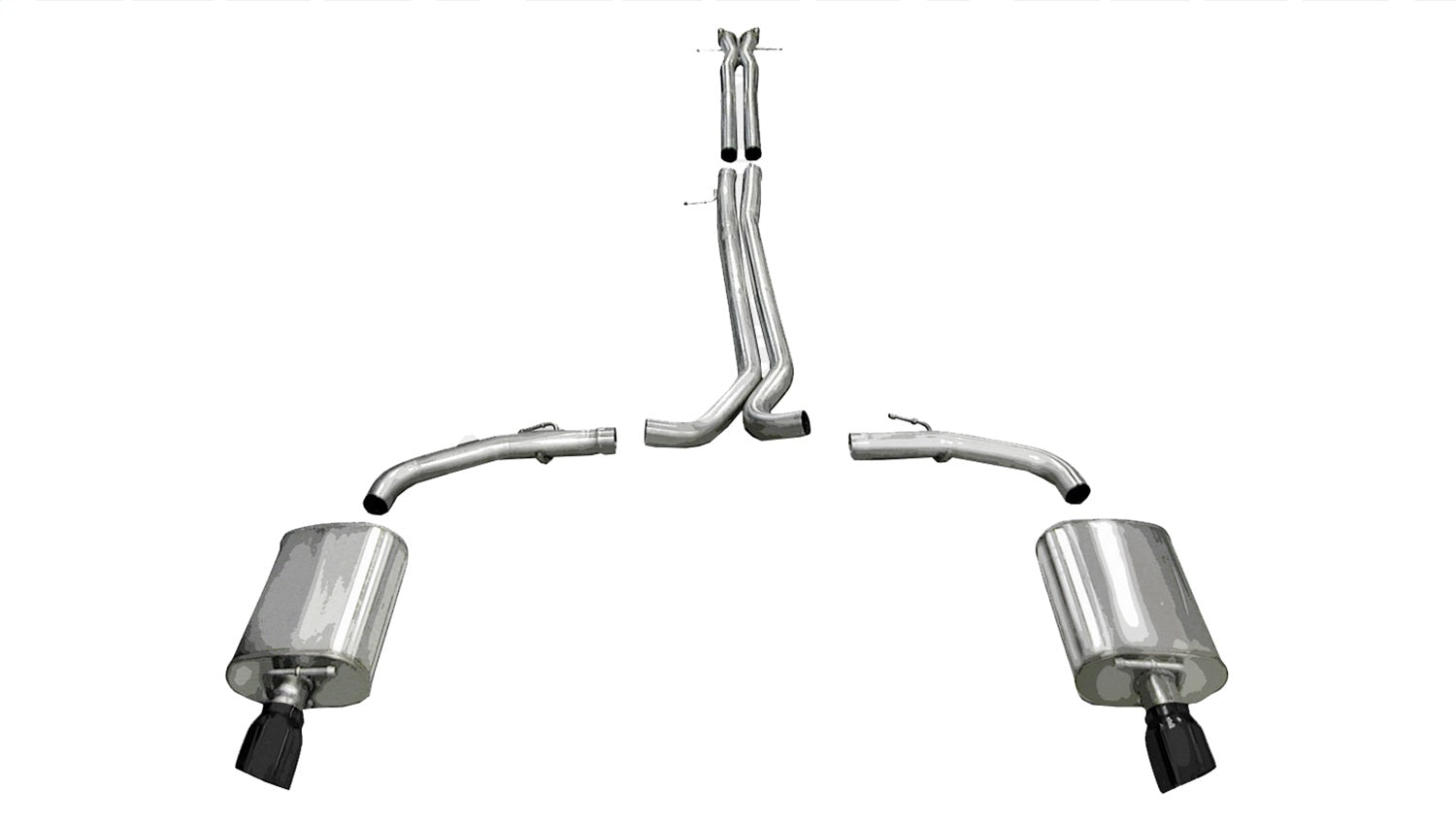 Corsa 2010-2019 Ford Taurus SHO 3.5L V6 Turbo Sport Cat-Back Exhaust w/ Dual 4in Black Tips - 14315BLK