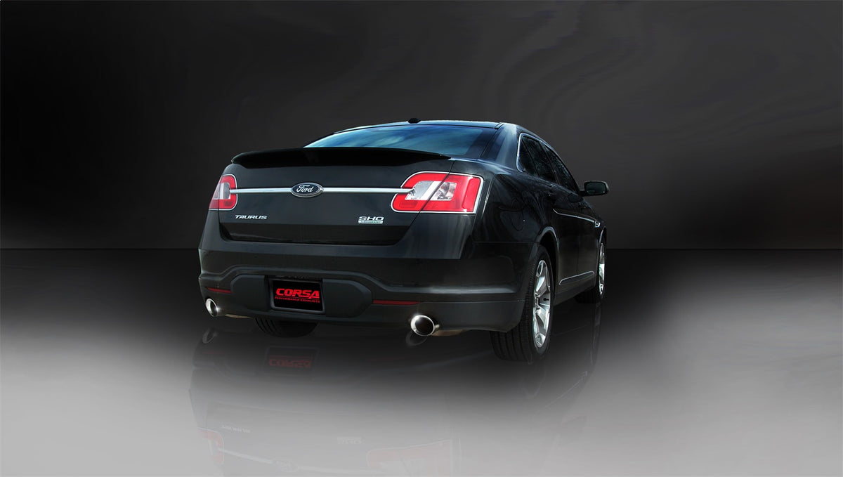 Corsa 10-13 Ford Taurus SHO 3.5L V6 Turbo Polished Sport Cat-Back Exhaust - 14315