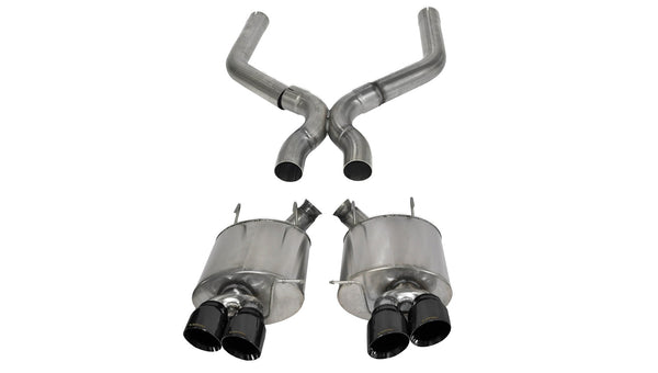 Corsa 2013-2014 Ford Mustang Shelby GT500 5.8L V8 Black Sport Axle-Back + XO Exhaust - 14323BLK
