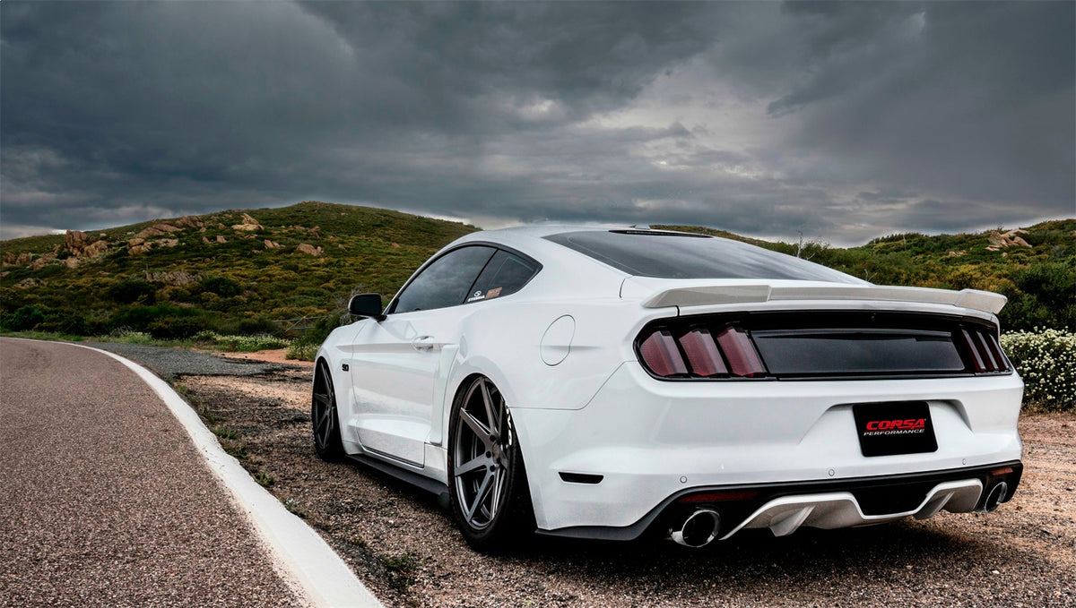 Corsa 2015 Ford Mustang GT 5.0 3in Cat Back Exhaust Polish Dual Tips (Sport) - 14332