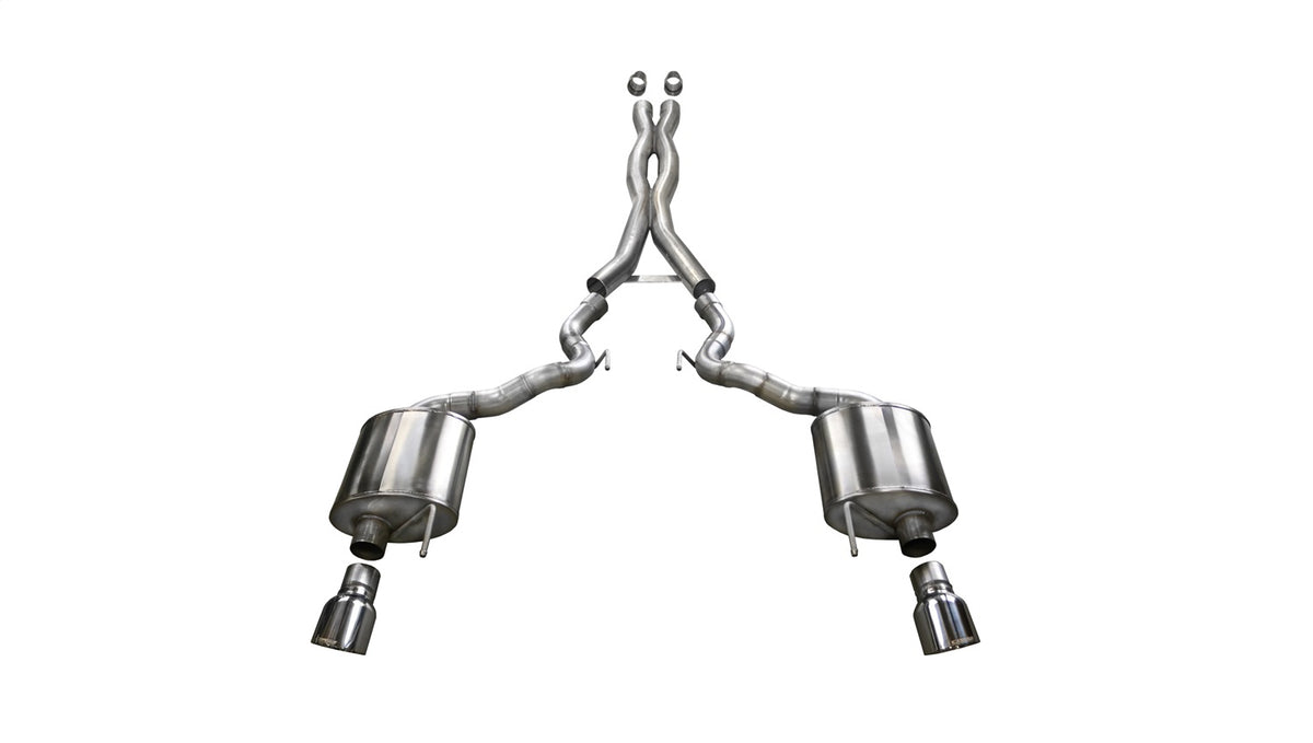 Corsa 2015-2017 Ford Mustang GT Convertible 5.0L V8 Polished Xtreme Dual Rear Exit Exhaust - 14342
