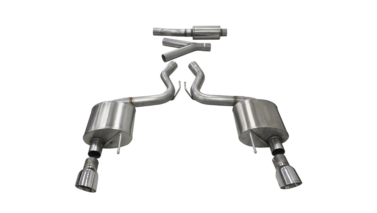 Corsa 15-23 Ford Mustang EcoBoost 2.3T Sport 3in Cat-Back Dual Rear Exit Polished Tips - 14343