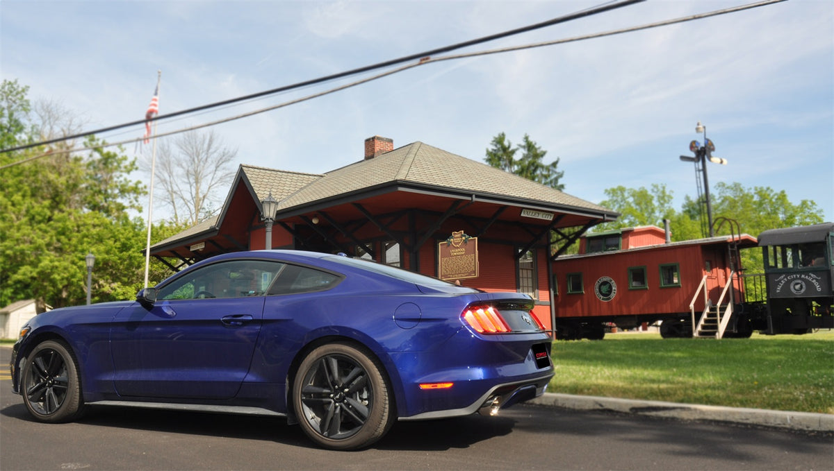 Corsa 15-23 Ford Mustang EcoBoost 2.3T Sport 3in Cat-Back Dual Rear Exit Polished Tips - 14343
